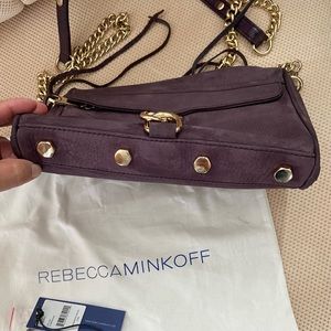 COPY - Rebecca Minkoff mini Mac, aubergine (purple) suede
